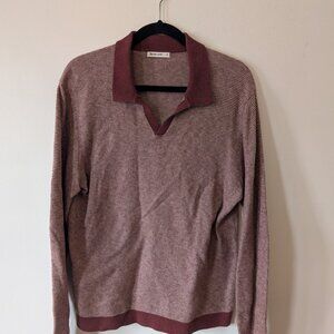 Marine Layer Men's Liam Sweater Polo Long Sleeve - Medium